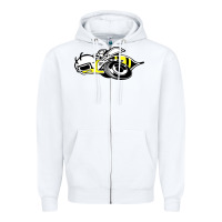 White super bee Zipper Hoodie - artisFamous