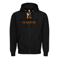 Black Kalamazoo College Zipper Hoodie - artisFamous