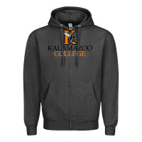 Charcoal Heather Kalamazoo College Zipper Hoodie - artisFamous