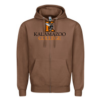 Chestnut Kalamazoo College Zipper Hoodie - artisFamous