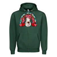 Sports Green valentines heifer rainbow Zipper Hoodie - JahusDesignShop