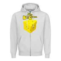Dove Grey the big cheese Zipper Hoodie - artisFamous