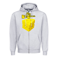 Heather Grey the big cheese Zipper Hoodie - artisFamous