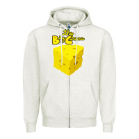 Oatmeal Heather the big cheese Zipper Hoodie - artisFamous