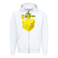 White the big cheese Zipper Hoodie - artisFamous