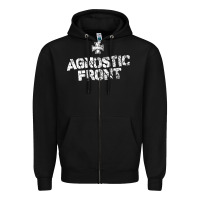 Black agnostic font Zipper Hoodie - artisFamous