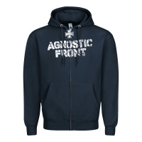Navy agnostic font Zipper Hoodie - artisFamous