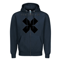 Navy Premium Collection Design Zipper Hoodie - artisFamous
