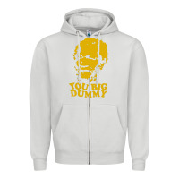 Dove Grey you big dummy Zipper Hoodie - artisFamous