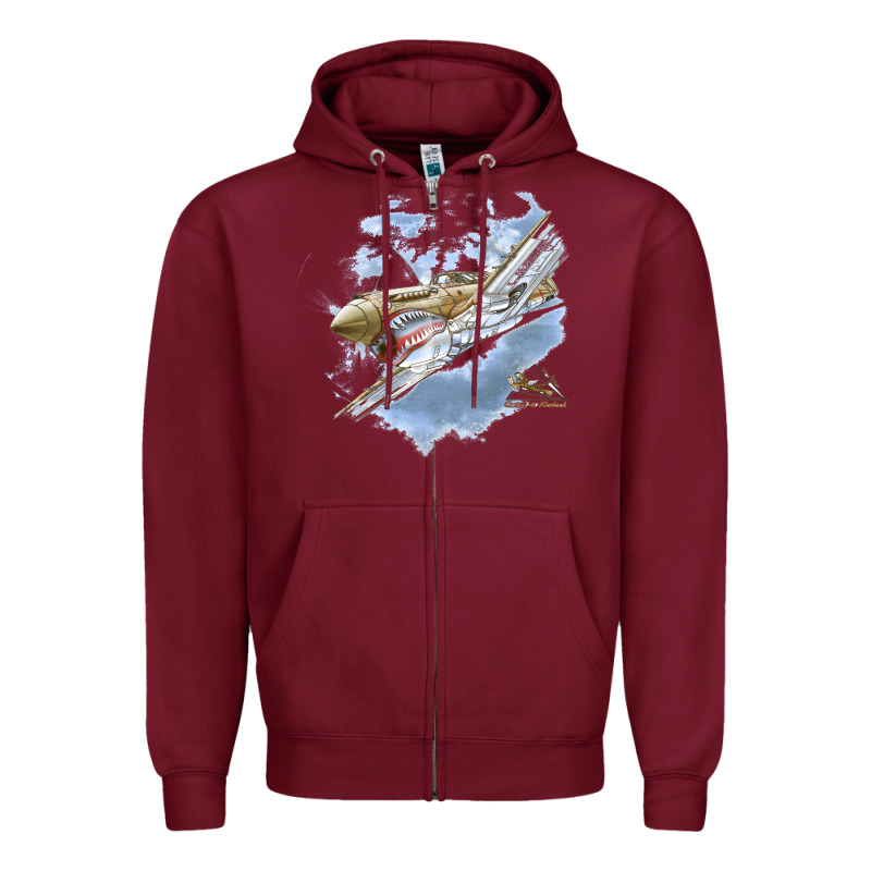 Flying Tigers Zipper Hoodie by artisFamous | Teevron