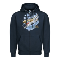 Navy flying tigers Zipper Hoodie - artisFamous