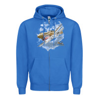 True Royal flying tigers Zipper Hoodie - artisFamous