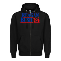 Black reagan president Zipper Hoodie - artisFamous
