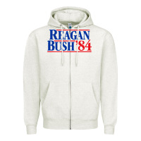 Oatmeal Heather reagan president Zipper Hoodie - artisFamous