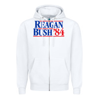 White reagan president Zipper Hoodie - artisFamous