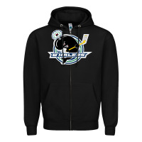 Black plymouth whalers Hockey Zipper Hoodie - artisFamous