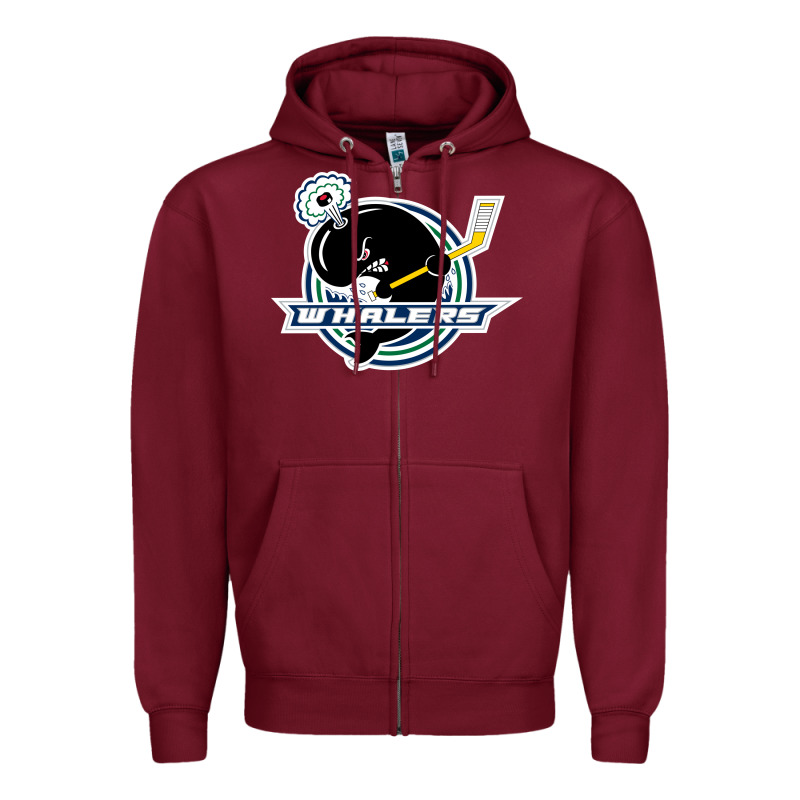 Plymouth Whalers Hockey Zipper Hoodie by artisFamous | Teevron