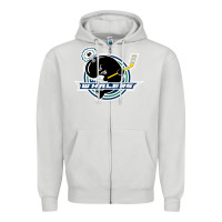 Dove Grey plymouth whalers Hockey Zipper Hoodie - artisFamous