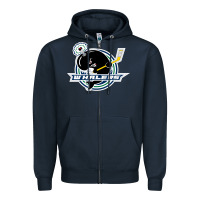 Navy plymouth whalers Hockey Zipper Hoodie - artisFamous