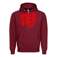 Burgundy employee of the month runner up Zipper Hoodie - artisFamous