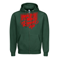 Sports Green employee of the month runner up Zipper Hoodie - artisFamous