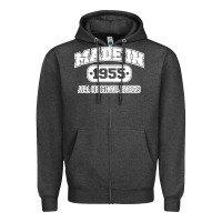 Charcoal Heather made in 1955 funny vintage Zipper Hoodie - artisFamous