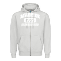 Dove Grey made in 1955 funny vintage Zipper Hoodie - artisFamous