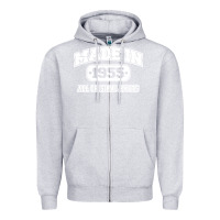 Heather Grey made in 1955 funny vintage Zipper Hoodie - artisFamous