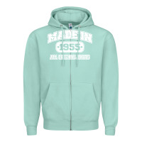 Seafoam made in 1955 funny vintage Zipper Hoodie - artisFamous