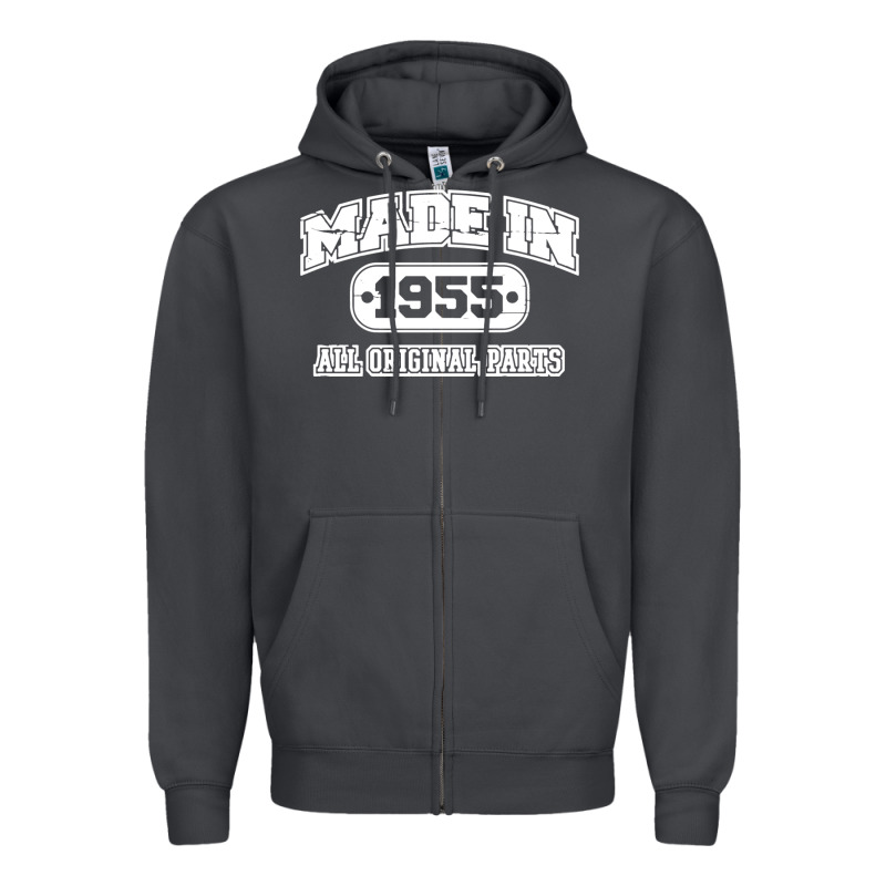 Made In 1955 Funny Vintage Zipper Hoodie by artisFamous | Teevron