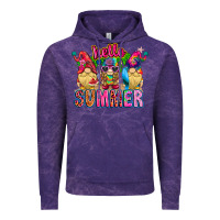 Cloud Purple Hello summer Gnome Vintage Hoodie - CowhideDigitalArt