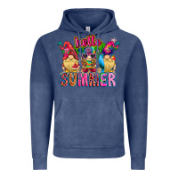 Vintage Denim Hello summer Gnome Vintage Hoodie - CowhideDigitalArt