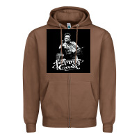 Chestnut Johnny Cash Music Zipper Hoodie - artisFamous