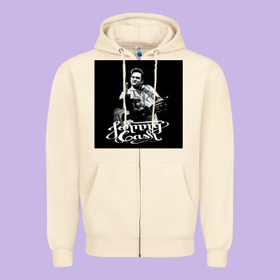 Johnny Cash Music Zipper Hoodie Designed By Artisfamous