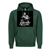 Sports Green Johnny Cash Music Zipper Hoodie - artisFamous