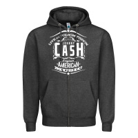 Charcoal Heather Johnny Cash Music Zipper Hoodie - artisFamous