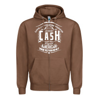 Chestnut Johnny Cash Music Zipper Hoodie - artisFamous