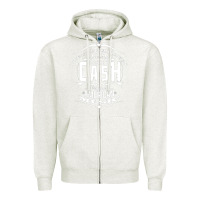 Oatmeal Heather Johnny Cash Music Zipper Hoodie - artisFamous