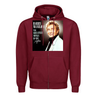 Burgundy Best Barry Manilow Zipper Hoodie - artisFamous
