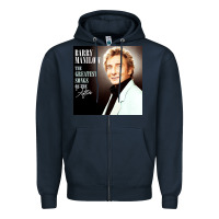 Navy Best Barry Manilow Zipper Hoodie - artisFamous