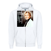 White Best Barry Manilow Zipper Hoodie - artisFamous