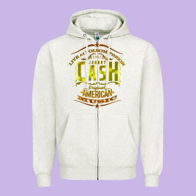 Johnny Cash Music Zipper Hoodie Designed By Artisfamous