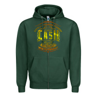 Sports Green Johnny Cash Music Zipper Hoodie - artisFamous