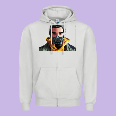 Codfish Beatbox Zipper Hoodie Designed By Artisfamous