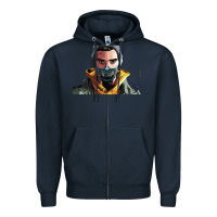 Navy codfish beatbox Zipper Hoodie - artisFamous
