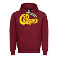 Burgundy Best Chicago Zipper Hoodie - artisFamous