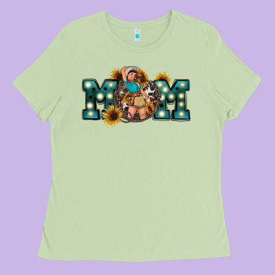 Western Mom Mother's Day Ladies Tee Designed By Fadigitalartstudio
