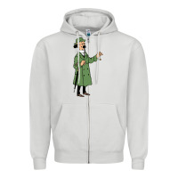 Dove Grey professor calculus Zipper Hoodie - artisFamous