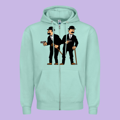 Thomson And Thompson Zipper Hoodie Designed By Artisfamous