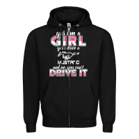 Black mustang i m a girl who drives a mustang Zipper Hoodie - artisFamous